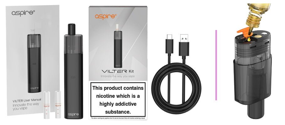 Aspire Vilter Kit Kartuş Dolumu