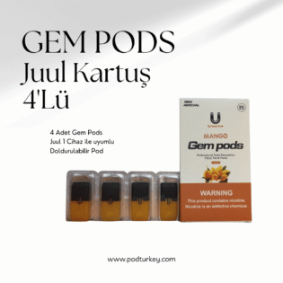 Gem Pods Juul Kartuş Çeşitleri 4'lü Paket